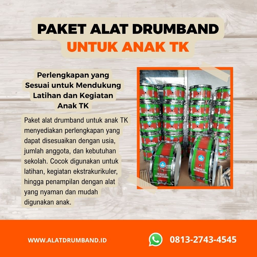 Alat Drumband Anak TK untuk Kegiatan Sekolah