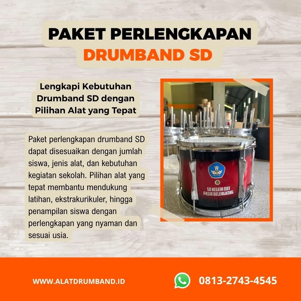 Paket Alat Drumband SD dengan Perlengkapan Lengkap