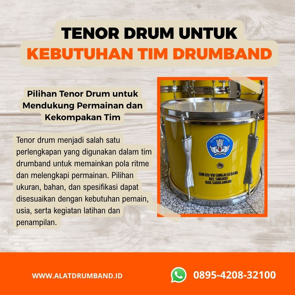 Tenor Drum Drumband untuk Kelompok Drumband